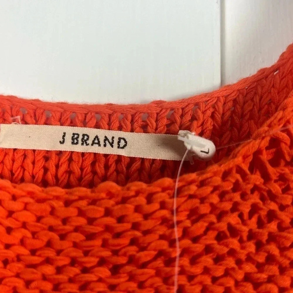 NEW J Brand Orange Cherry Tomato Sleeveless Sweater - Picture 5 of 9